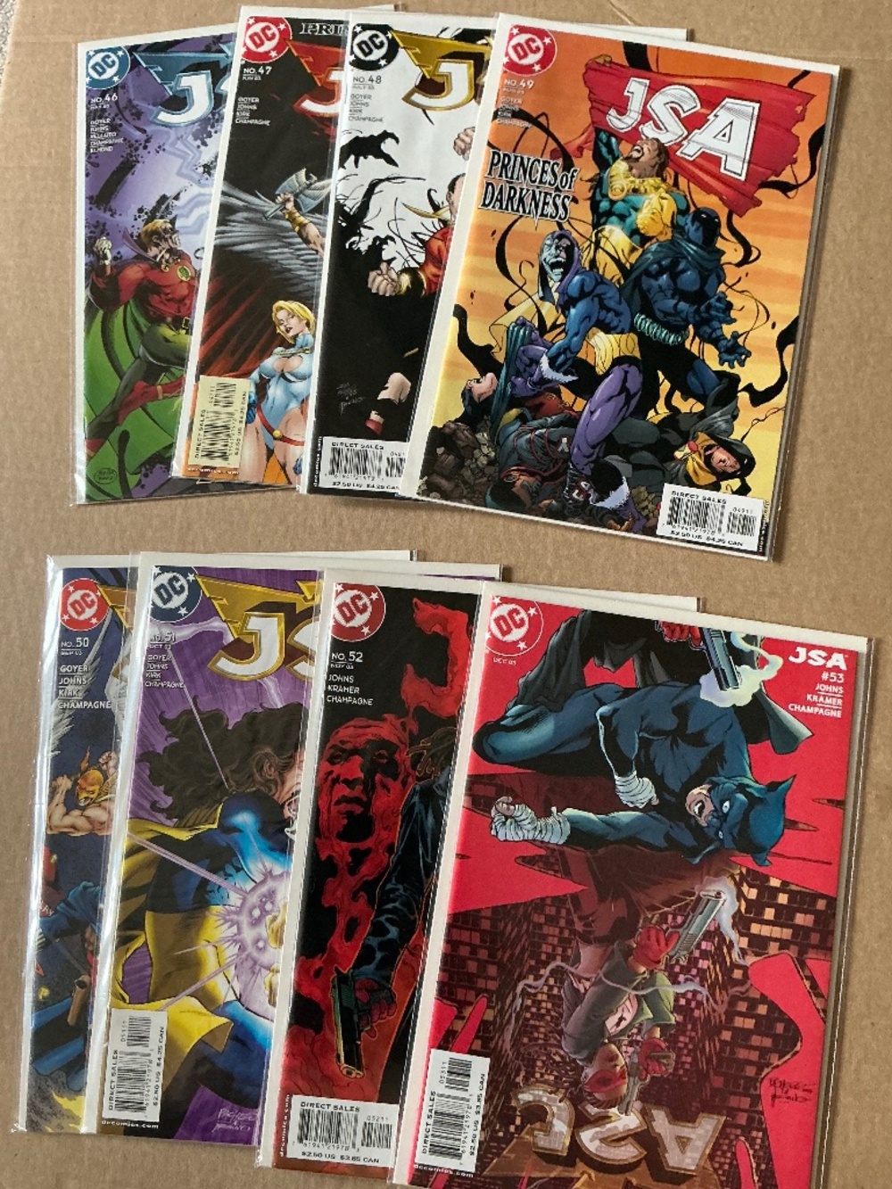 DC Comics JSA Comic Book Lot Issues 46 through 53 Princess of Darkness Partial
